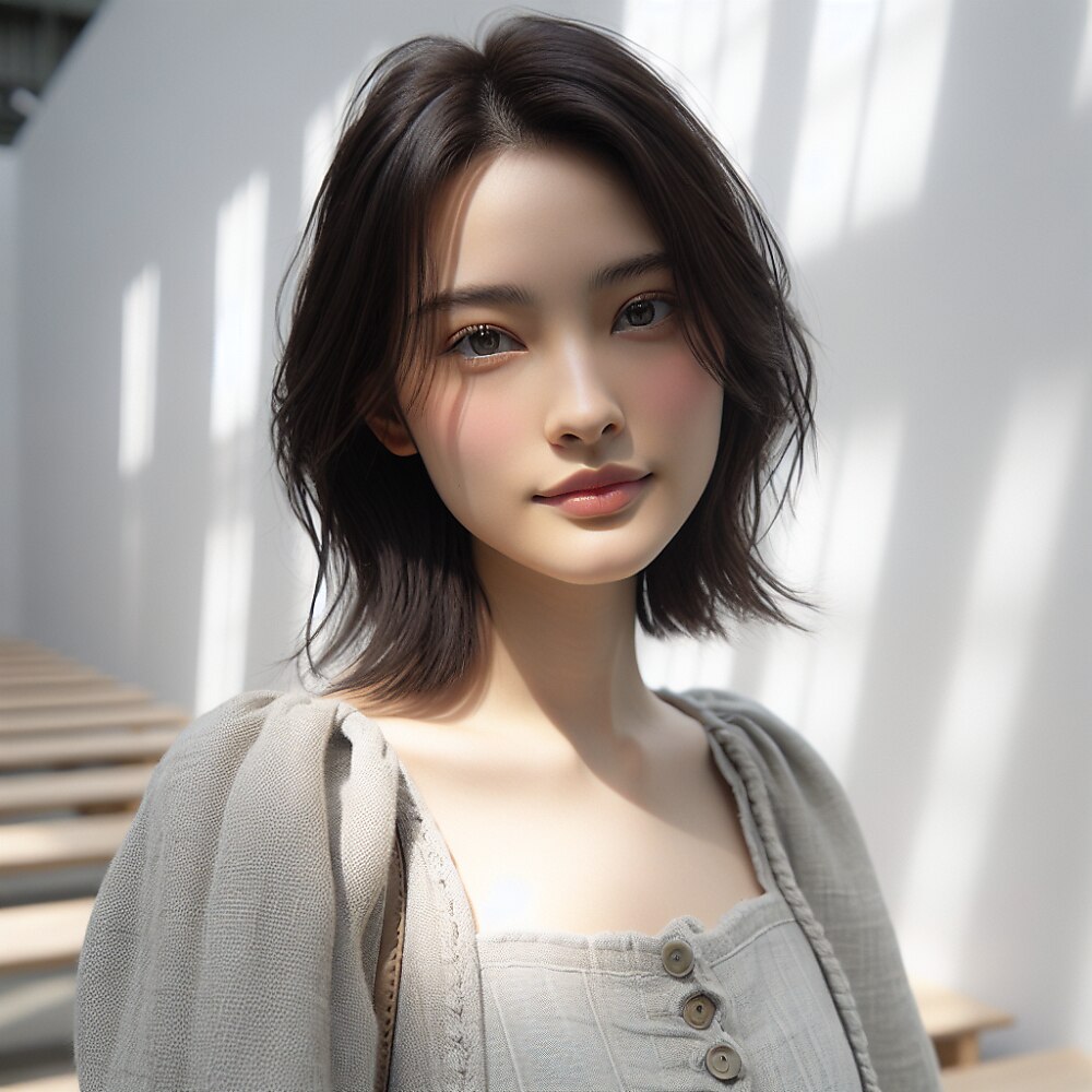 髪質改善ひし形ソフトウルフ簡単小顔美髪ツヤ髪Cカーブカット